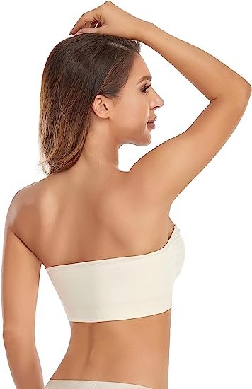 Women's strapless bra with anti-skid silicone pad, bra without steel ring