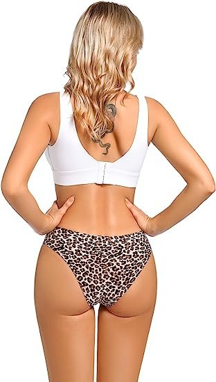 Women's Invisible Seamless Bikini Underwear Half Back Coverage Panties ( 6 Pack )