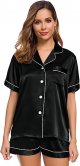 Women's Silk Satin Pajama Set Loungewear Button Down