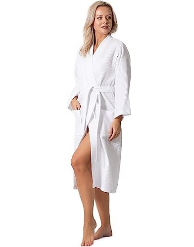 Waffle Knit Lightweight & Bath Robes for Women